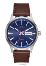 mirar educacion fisica Nixon cuero solar centinela azul marino rayos de sol/plata 86XRT95