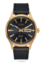 mirar educacion fisica Nixon cuero solar centinela todo dorado/negro 86XRT94