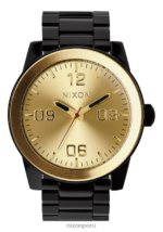 mirar educacion fisica Nixon cuerpos de acero inoxidable oro negro 86XRT67