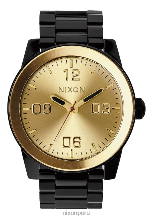 mirar educacion fisica Nixon cuerpos de acero inoxidable oro negro 86XRT67 - Image 1