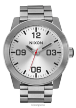mirar educacion fisica Nixon cuerpos de acero inoxidable plata blanca 86XRT70