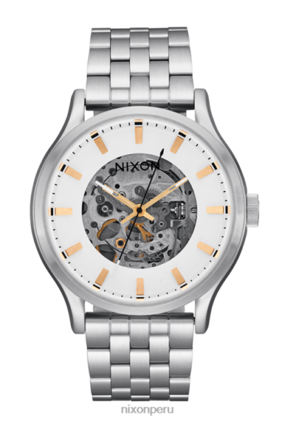 mirar educacion fisica Nixon espectros plata blanca 86XRT118