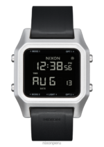 mirar educacion fisica Nixon grapa negro plata 86XRT144