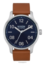 mirar educacion fisica Nixon patrulla de cuero azul marino/silla de montar 86XRT105