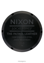 mirar educacion fisica Nixon patrulla de cuero negro/plata 86XRT106 - Image 4