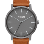 mirar educacion fisica Nixon portero de cuero bronce/carbón/taupe 86XRT62