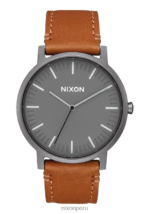 mirar educacion fisica Nixon portero de cuero bronce/carbón/taupe 86XRT62