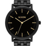 mirar educacion fisica Nixon portero todo negro/oro 86XRT78