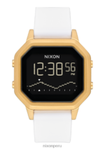 mirar educacion fisica Nixon sirena de acero inoxidable oro/blanco 86XRT206 - Image 4