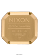 mirar educacion fisica Nixon sirena de acero inoxidable oro/negro 86XRT207 - Image 4