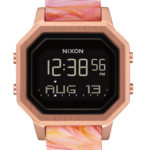 mirar educacion fisica Nixon sirena de acero inoxidable oro rosa/mármol rosa 86XRT211
