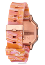 mirar educacion fisica Nixon sirena de acero inoxidable oro rosa/mármol rosa 86XRT211 - Image 3