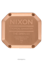 mirar educacion fisica Nixon sirena de acero inoxidable oro rosa/negro 86XRT204 - Image 5