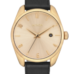 mirar educacion fisica Nixon thalia cuero oro claro/negro 86XRT262