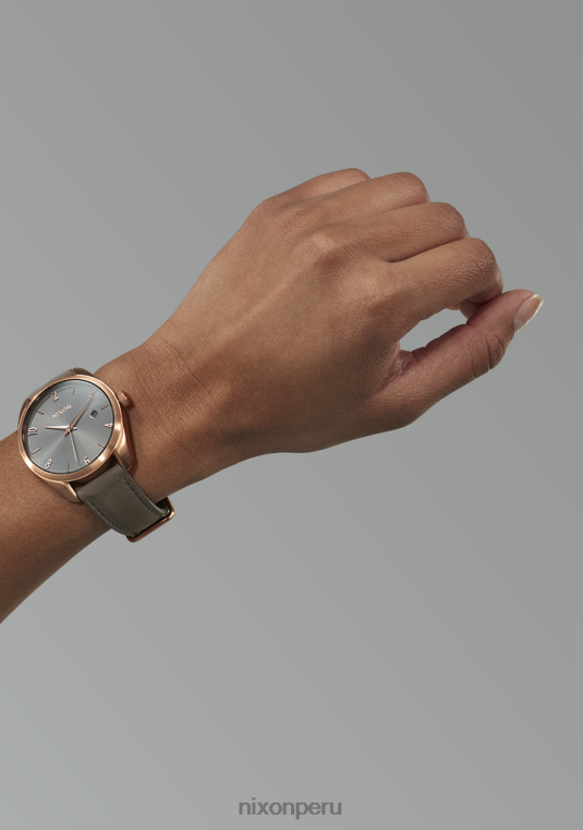 mirar educacion fisica Nixon thalia cuero rayo de sol gris/oro rosa/gris 86XRT258 - Image 5