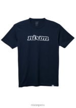 ropa educacion fisica Nixon camiseta eco-repreve con guión og azul marino/blanco 86XRT498