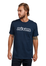 ropa educacion fisica Nixon camiseta eco-repreve con guión og azul marino/blanco 86XRT498 - Image 3
