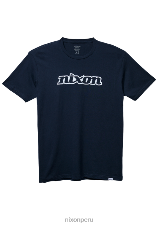 ropa educacion fisica Nixon camiseta eco-repreve con guión og azul marino/blanco 86XRT498 - Image 1