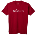 ropa educacion fisica Nixon camiseta eco-repreve con guión og cardenal/blanco 86XRT500