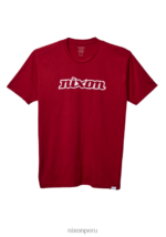 ropa educacion fisica Nixon camiseta eco-repreve con guión og cardenal/blanco 86XRT500