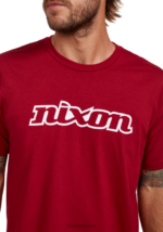 ropa educacion fisica Nixon camiseta eco-repreve con guión og cardenal/blanco 86XRT500 - Image 6