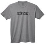 ropa educacion fisica Nixon camiseta eco-repreve con guión og gris jaspeado oscuro/negro 86XRT501