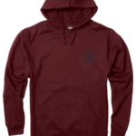 ropa educacion fisica Nixon sudadera con capucha burdeos/azul marino 86XRT472