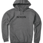 ropa educacion fisica Nixon sudadera con capucha con marca denominativa gris jaspeado oscuro 86XRT463