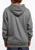 ropa educacion fisica Nixon sudadera con capucha con marca denominativa gris jaspeado oscuro 86XRT463 - Image 3