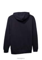 ropa educacion fisica Nixon sudadera con capucha de circuito azul marino/rojo 86XRT477 - Image 2
