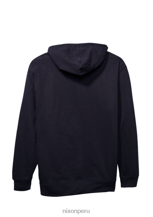 ropa educacion fisica Nixon sudadera con capucha de circuito azul marino/rojo 86XRT477 - Image 2