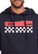 ropa educacion fisica Nixon sudadera con capucha de circuito azul marino/rojo 86XRT477 - Image 6