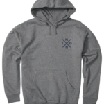 ropa educacion fisica Nixon sudadera con capucha gris jaspeado/azul marino 86XRT473