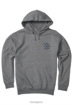 ropa educacion fisica Nixon sudadera con capucha gris jaspeado/azul marino 86XRT473