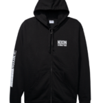 ropa educacion fisica Nixon sudadera con capucha y cremallera blanco negro 86XRT476