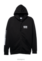 ropa educacion fisica Nixon sudadera con capucha y cremallera blanco negro 86XRT476