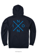 ropa educacion fisica Nixon sudadera con capucha y cremallera completa Azul marino 86XRT469 - Image 2