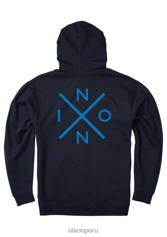 ropa educacion fisica Nixon sudadera con capucha y cremallera completa Azul marino 86XRT469 - Image 2