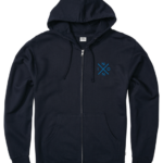 ropa educacion fisica Nixon sudadera con capucha y cremallera completa Azul marino 86XRT469