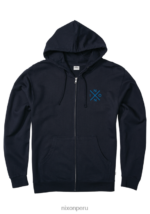 ropa educacion fisica Nixon sudadera con capucha y cremallera completa Azul marino 86XRT469