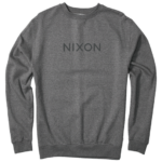 ropa educacion fisica Nixon sudadera con logo bordado gris jaspeado oscuro 86XRT459