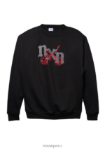 ropa educacion fisica Nixon sudadera rosas negro/rojo 86XRT474