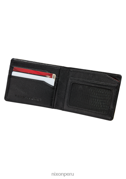 accesorios educacion fisica Nixon cartera de cuero tipo capa negro 86XRT526