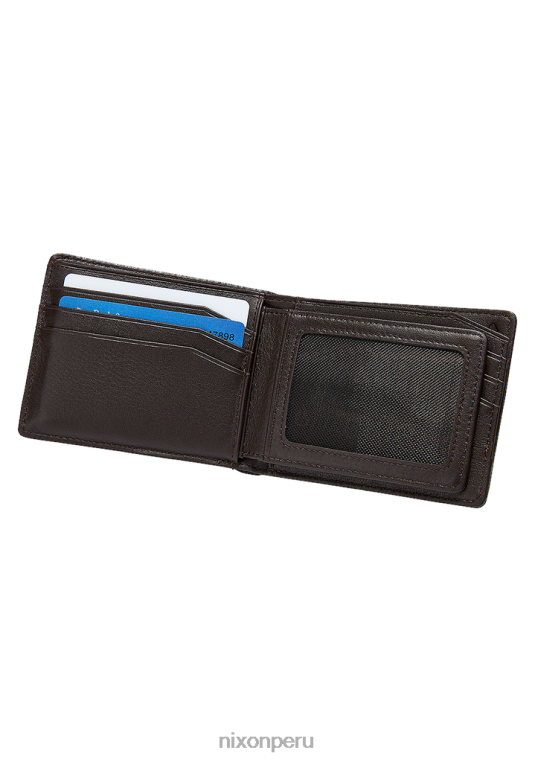 accesorios educacion fisica Nixon pasar cartera de cuero marrón 86XRT521