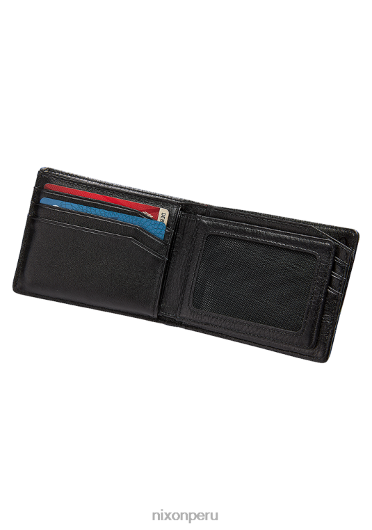 accesorios educacion fisica Nixon pasar cartera de cuero negro 86XRT522