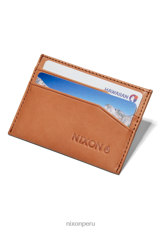 accesorios educacion fisica Nixon tarjetero de piel flaco broncearse 86XRT531