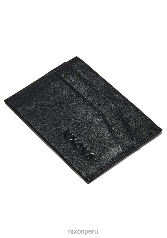 accesorios educacion fisica Nixon tarjetero de piel flaco negro 86XRT532