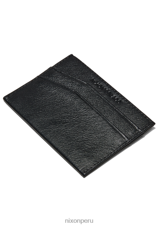 accesorios educacion fisica Nixon tarjetero de piel flaco negro 86XRT532