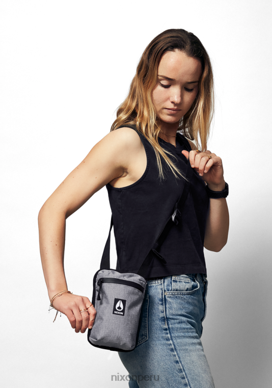 accesorios educacion fisica Nixon bolsa de viaje de un día gris jaspeado 86XRT303