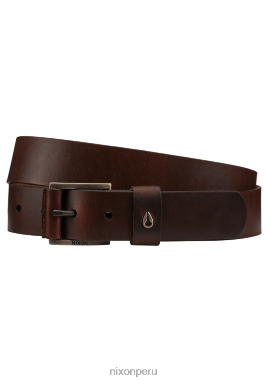 accesorios educacion fisica Nixon cinturón de cuero americano marron oscuro 86XRT558